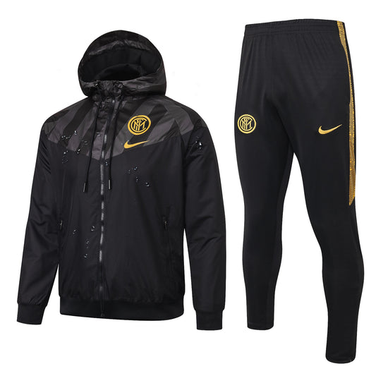 Milan Windbreaker Jacket Tracksuit Black/Gold G062 2022-23