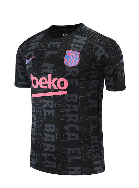 Barcelona Short Sleeve Set Black/Pink 2022-23