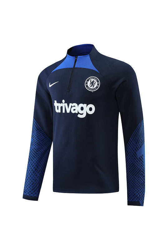 Chelsea Long Sleeve Tracksuit Navy/Blue 2022-23