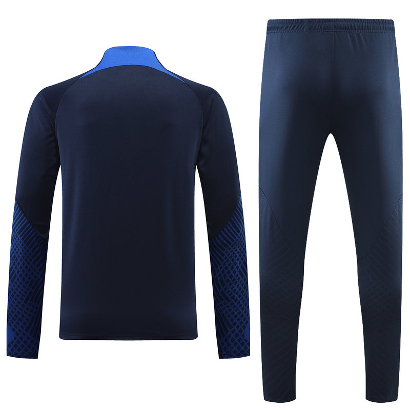 Chelsea Long Sleeve Tracksuit Navy/Blue 2022-23
