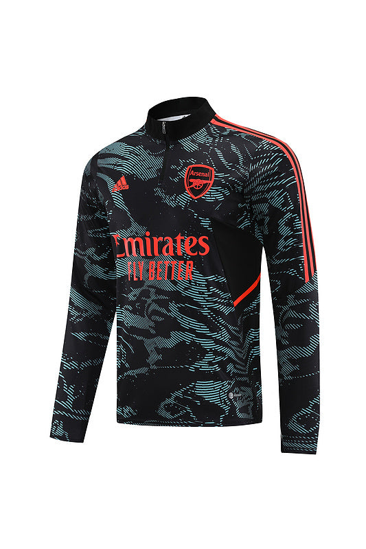 Arsenal Long Sleeve Tracksuit Cyan/Black/Red 2022-23