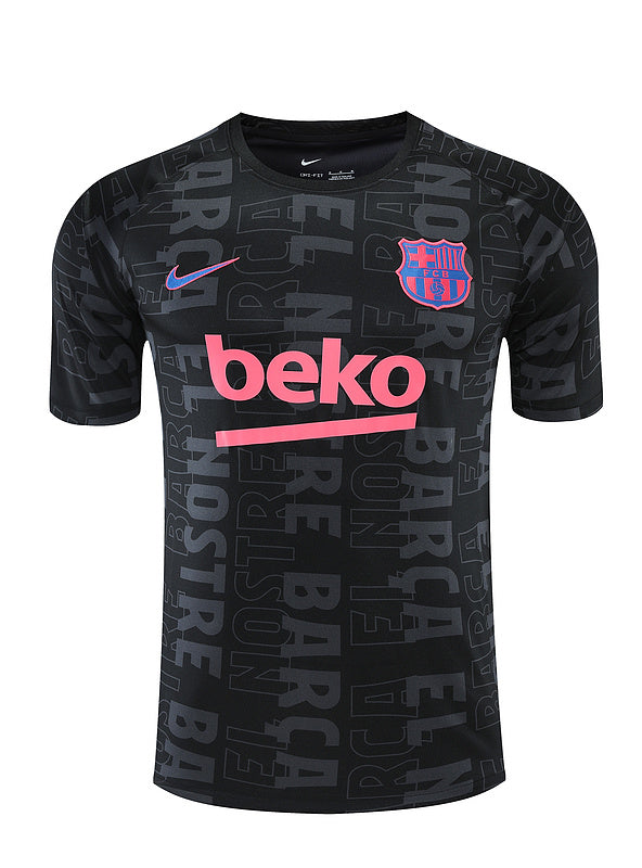 Barcelona Short Sleeve Set Black/Pink 2022-23
