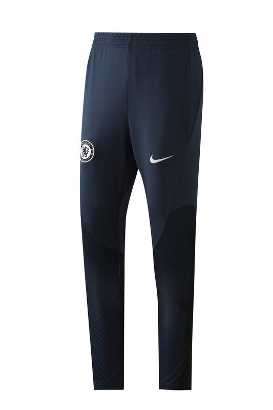 Chelsea Long Sleeve Zipped Tracksuit Black/Blue 2022-23