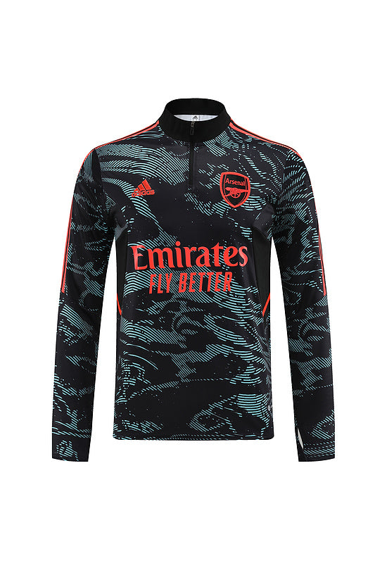 Arsenal Long Sleeve Tracksuit Cyan/Black/Red 2022-23