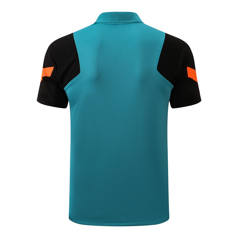 Chelsea Short Sleeve Tracksuit Teal/Black/Orange 2022-23