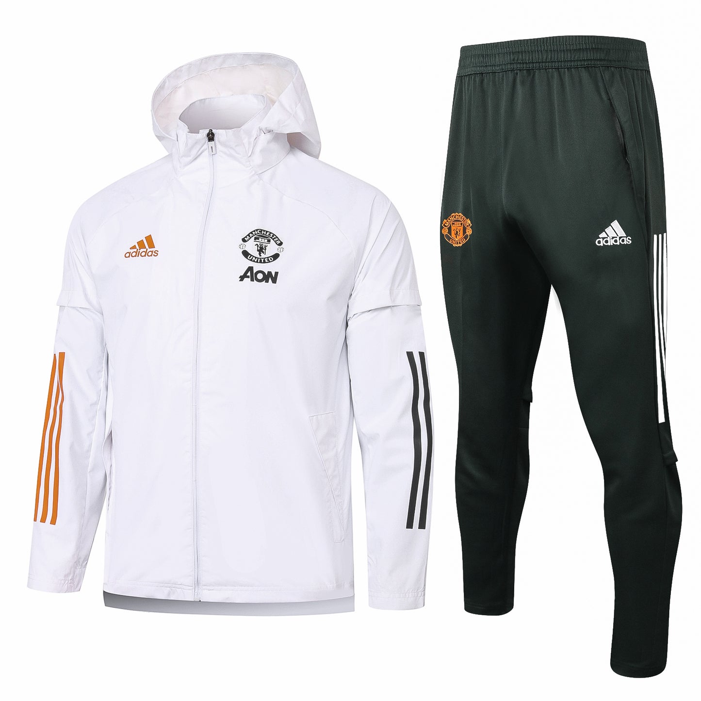 Manchester United Puffer Jacket Tracksuit White/Black G068 2022-23