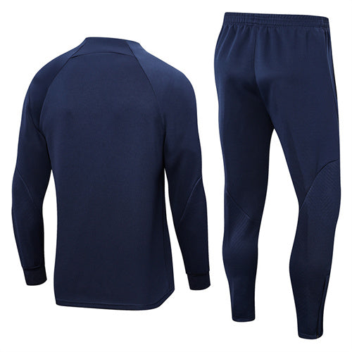 Barcelona Long Sleeve Zipped Tracksuit Navy 2022-23