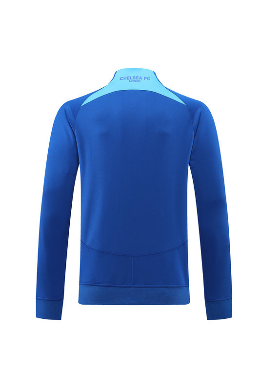 Chelsea Long Sleeve Zipped Tracksuit Blue/Navy 2022-23
