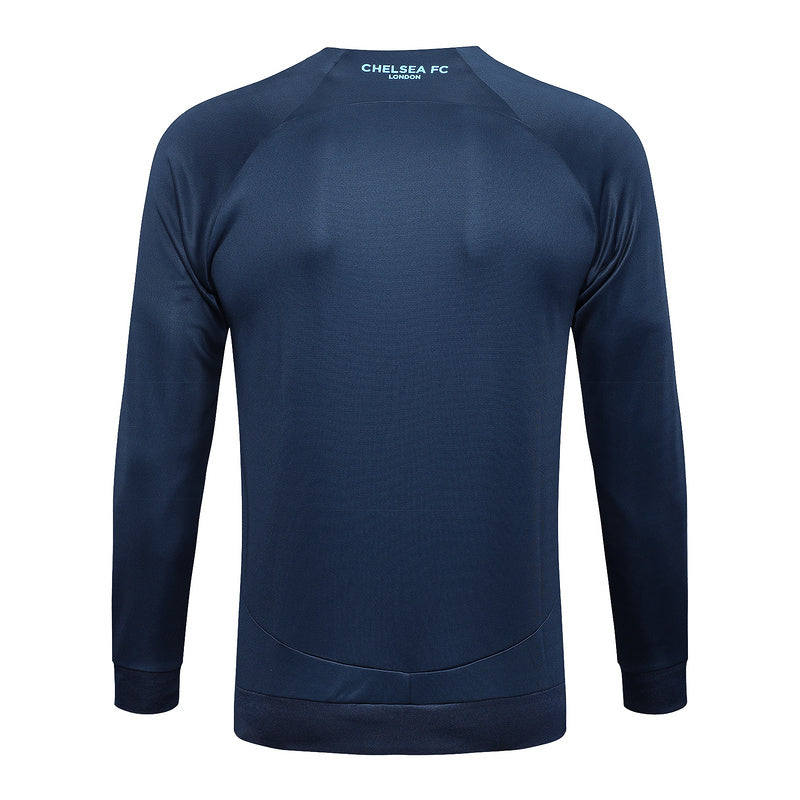 Chelsea Long Sleeve Zipped Tracksuit Navy/Navy 2022-23