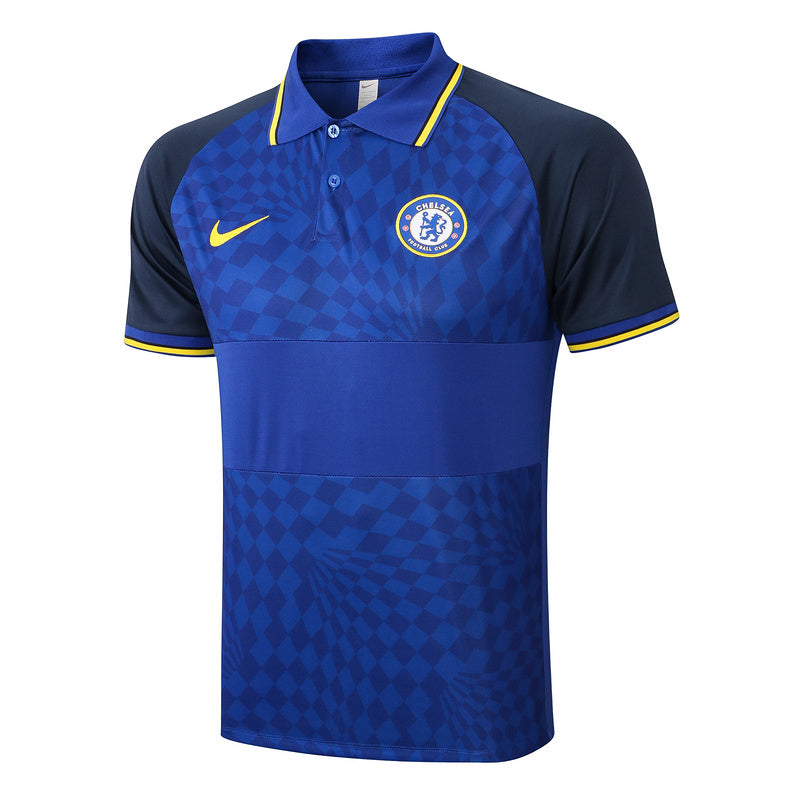 Chelsea Short Sleeve Tracksuit Blue/Black/Orange 2022-23